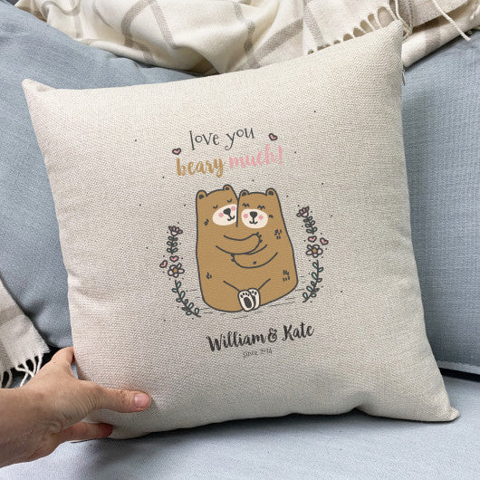 Romantic personalised home décor cushion