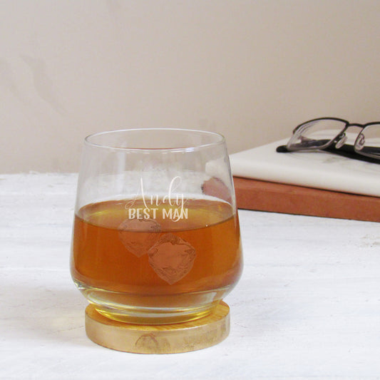Personalised engraved glass tumbler