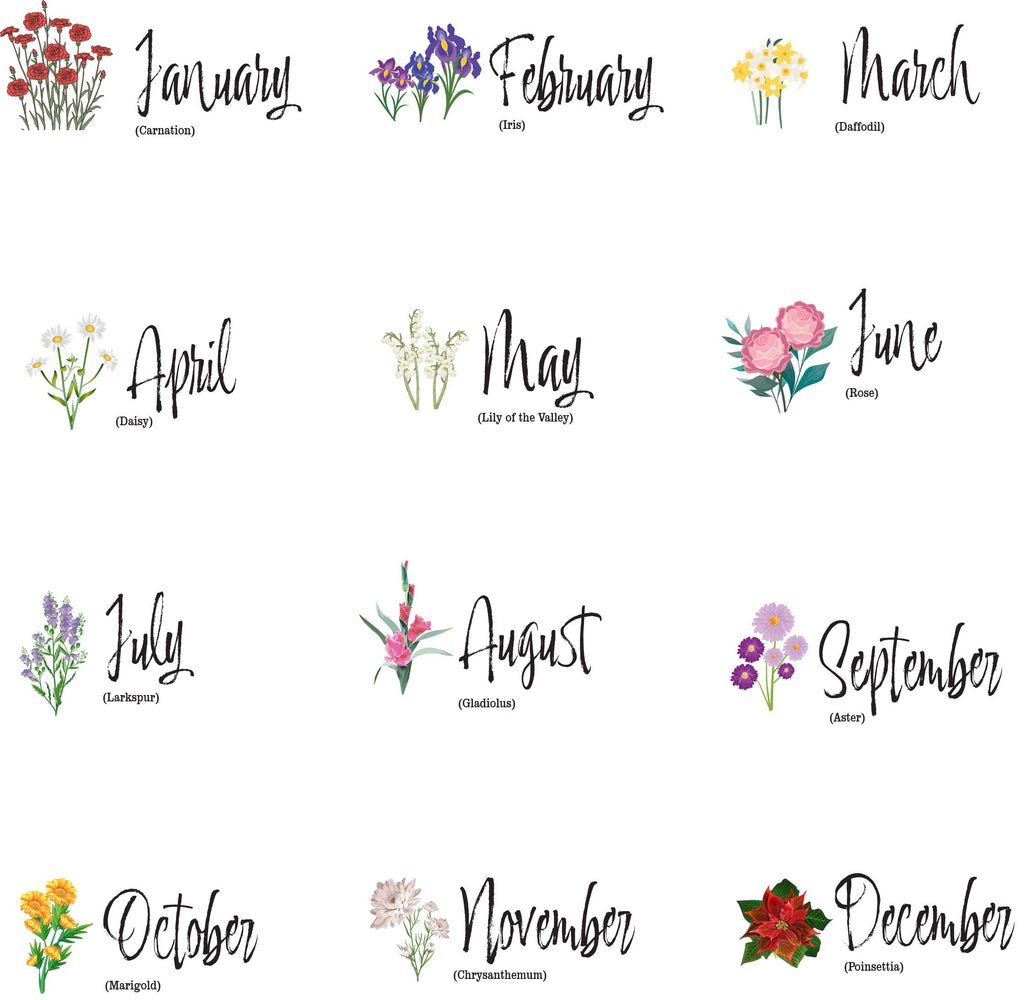 Personalised Birth Flower Bookmark