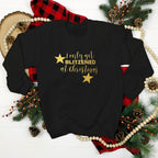 Black festive pun Christmas sweater
