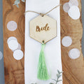 Personalised Hexagonal Tassel Place Settings