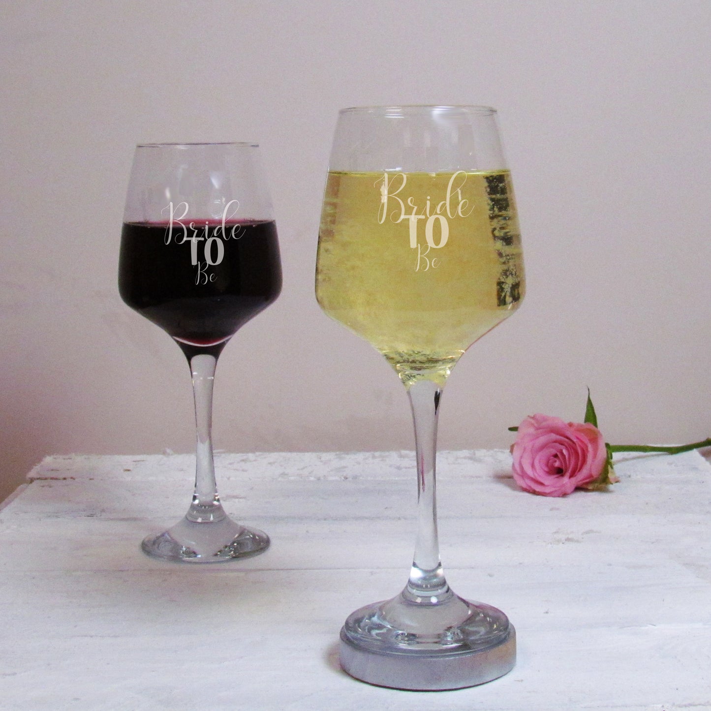 Personalised engraved Bride to be wine glass