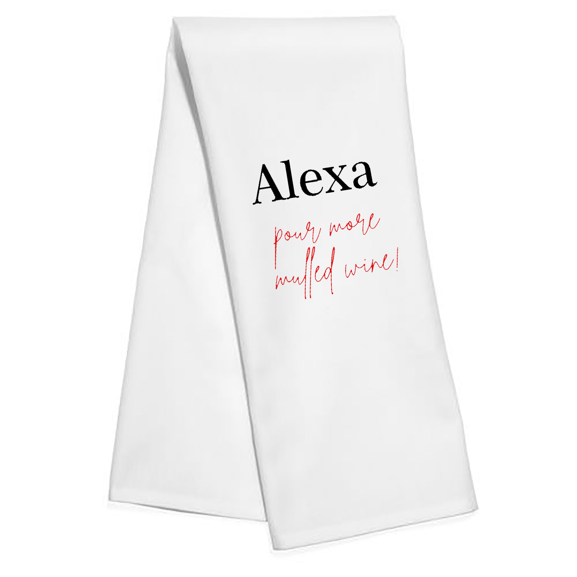 Funny Alexa Christmas Tea Towel