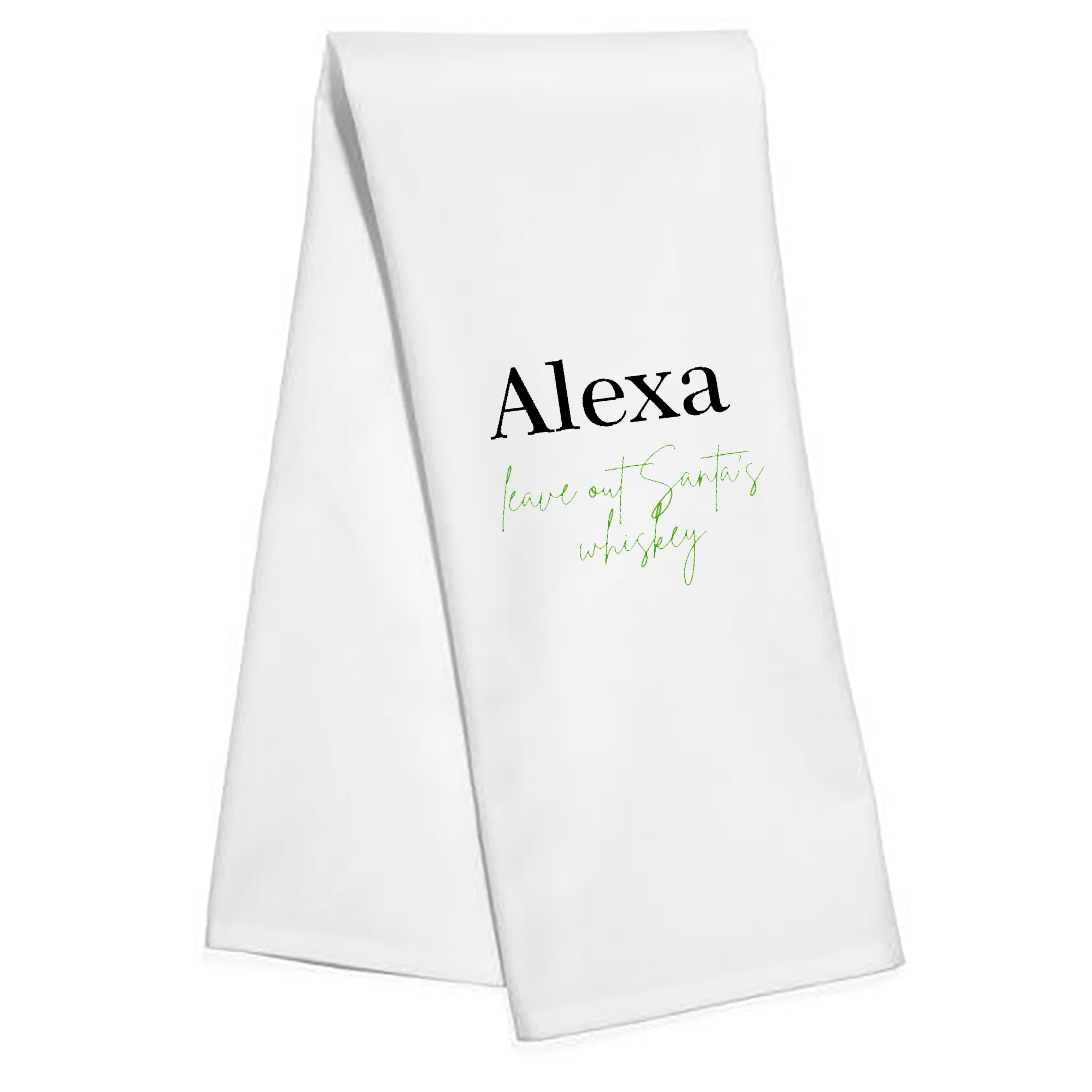 Funny Alexa Christmas Tea Towel