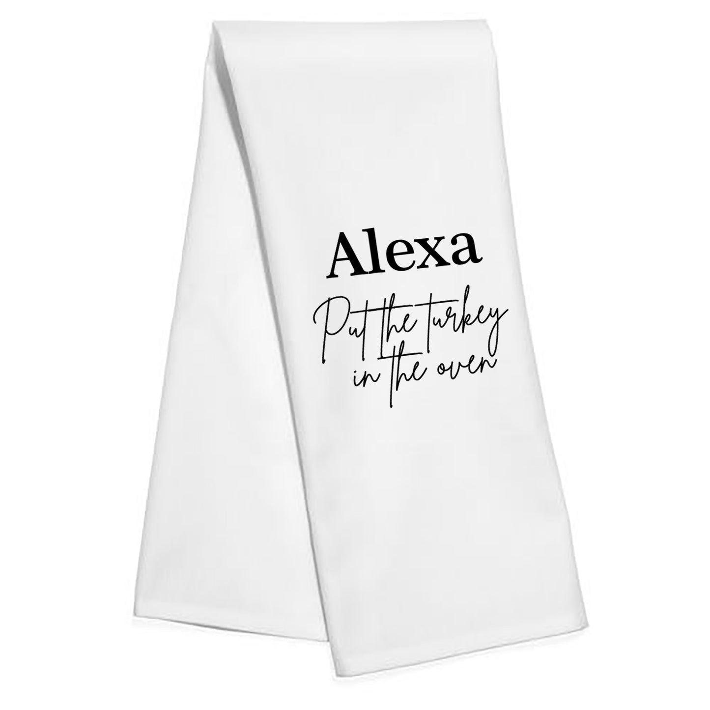 Funny Alexa Christmas Tea Towel