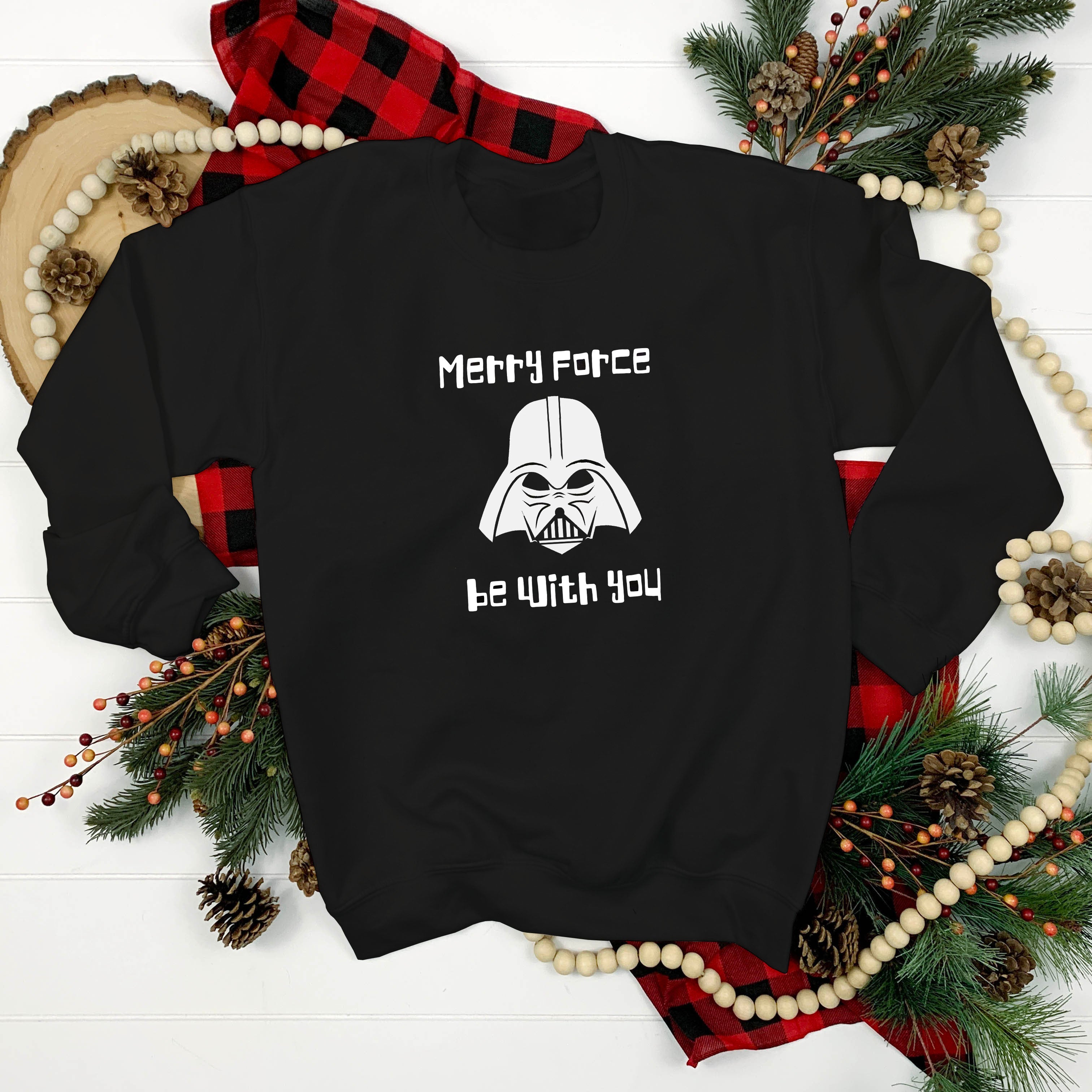 Christmas crew neck sweatshirt for Star Wars fans