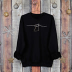 Christmas Jumper Hand drawn Silver Stocking