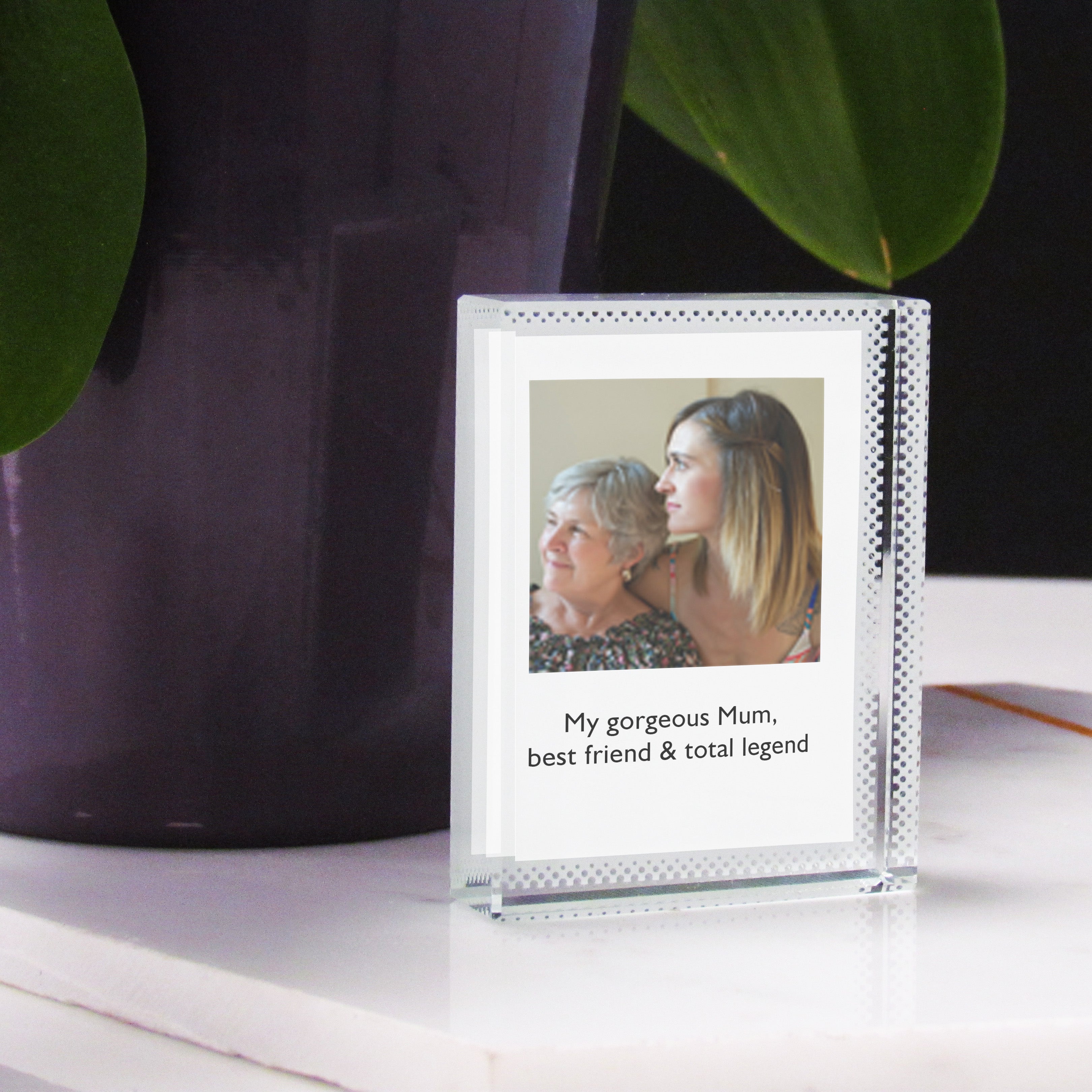 Personalised photo block gift idea