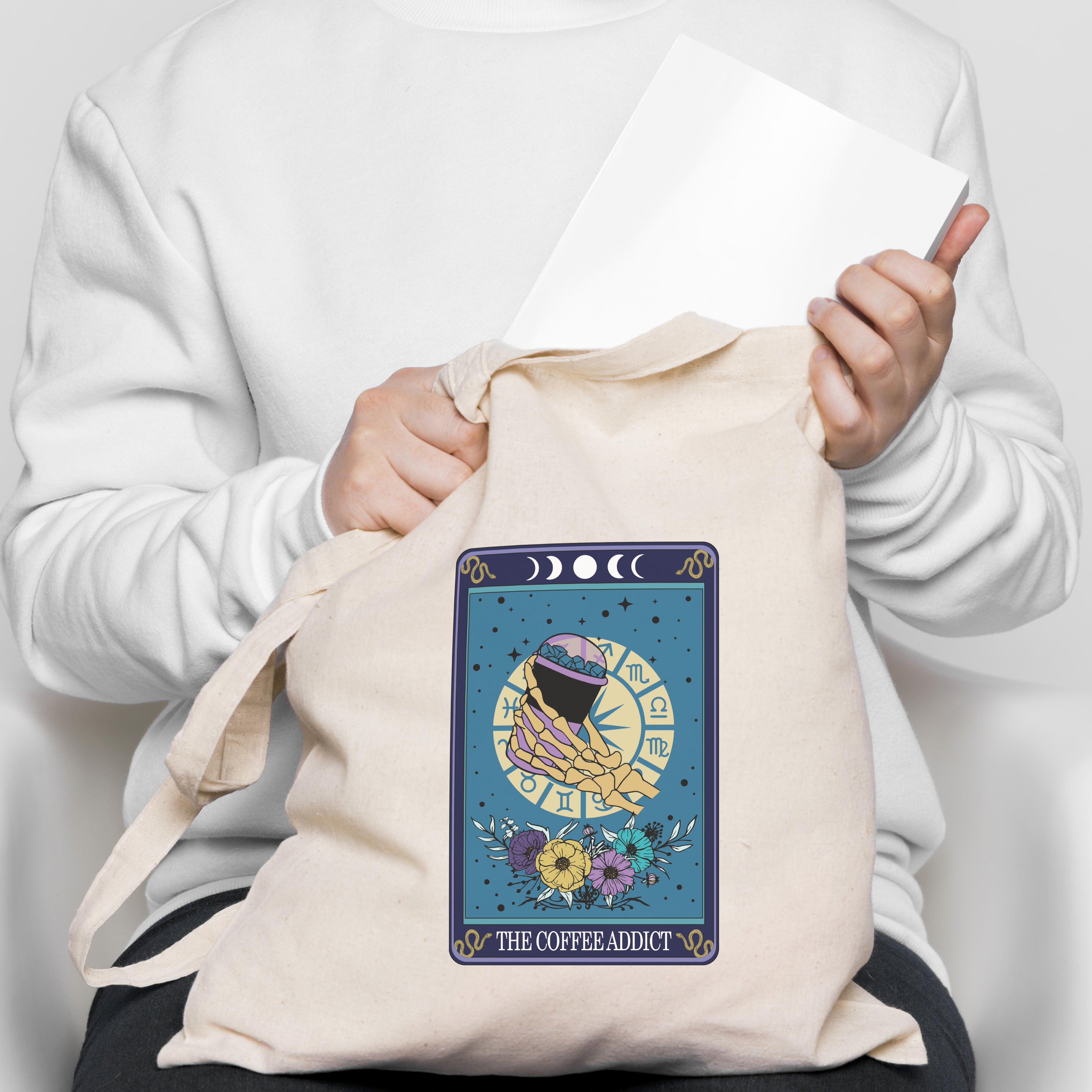 Tarot Funny Coffee Lover Tote Bag