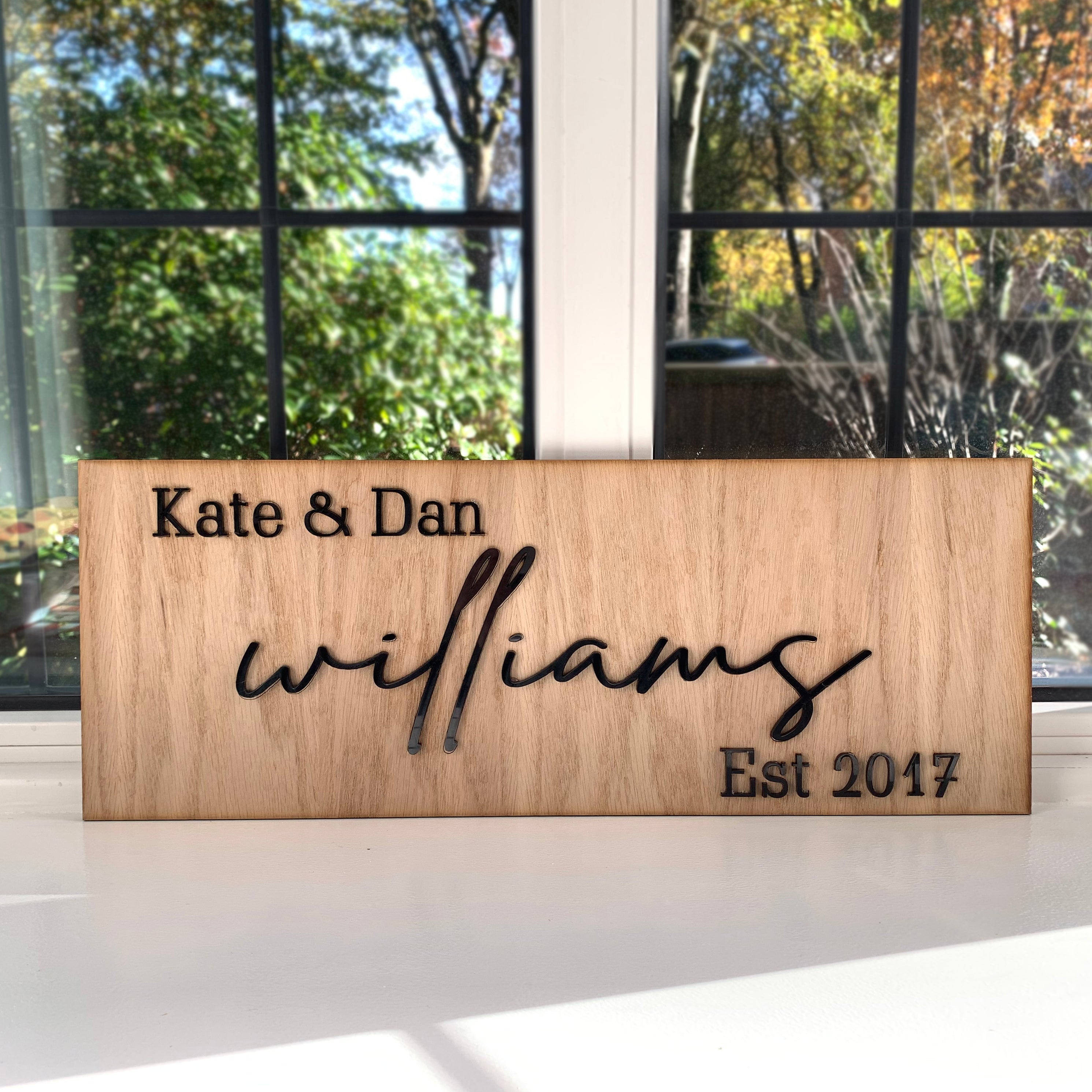 Personalised Couples Wooden Sign