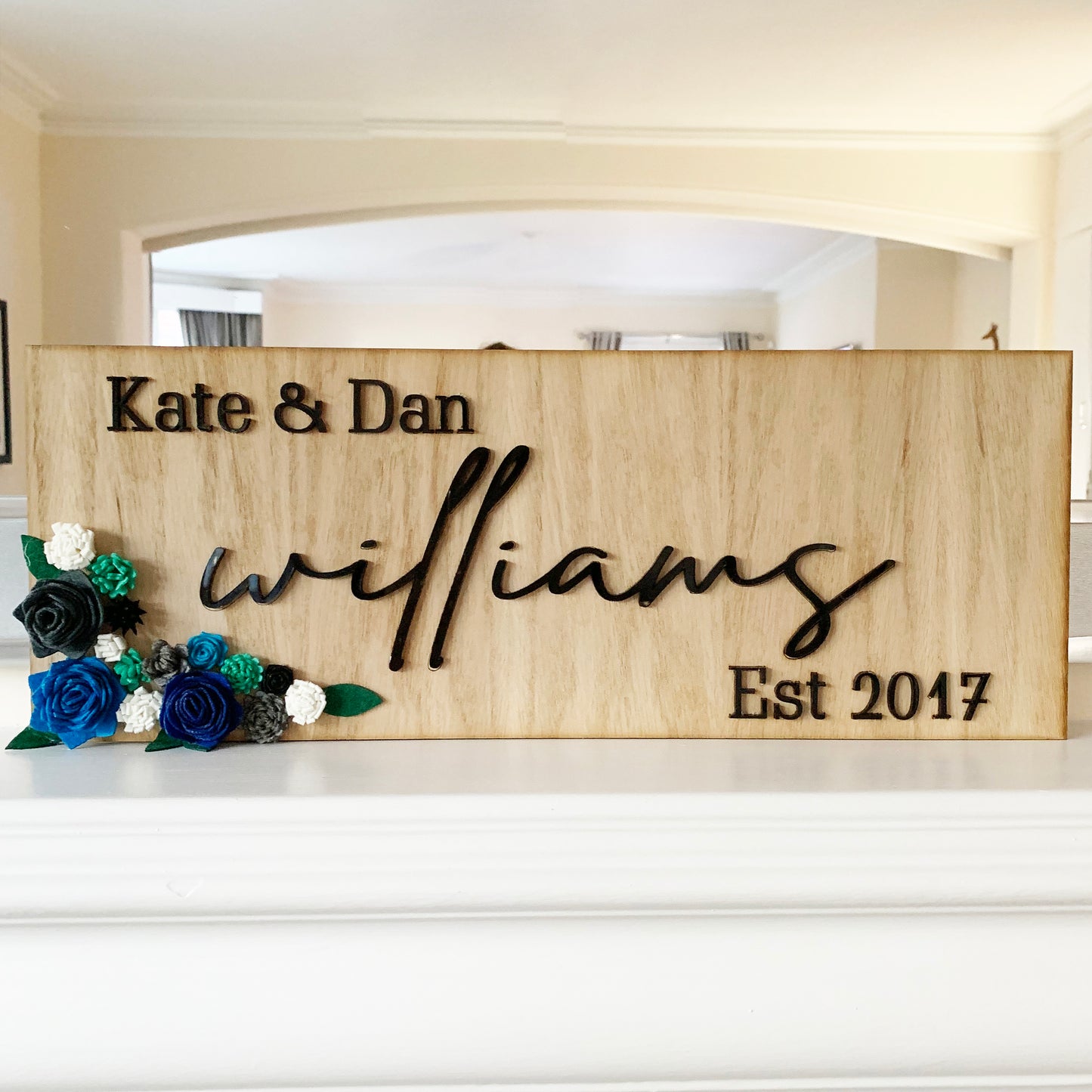 Personalised Couples Wooden Sign