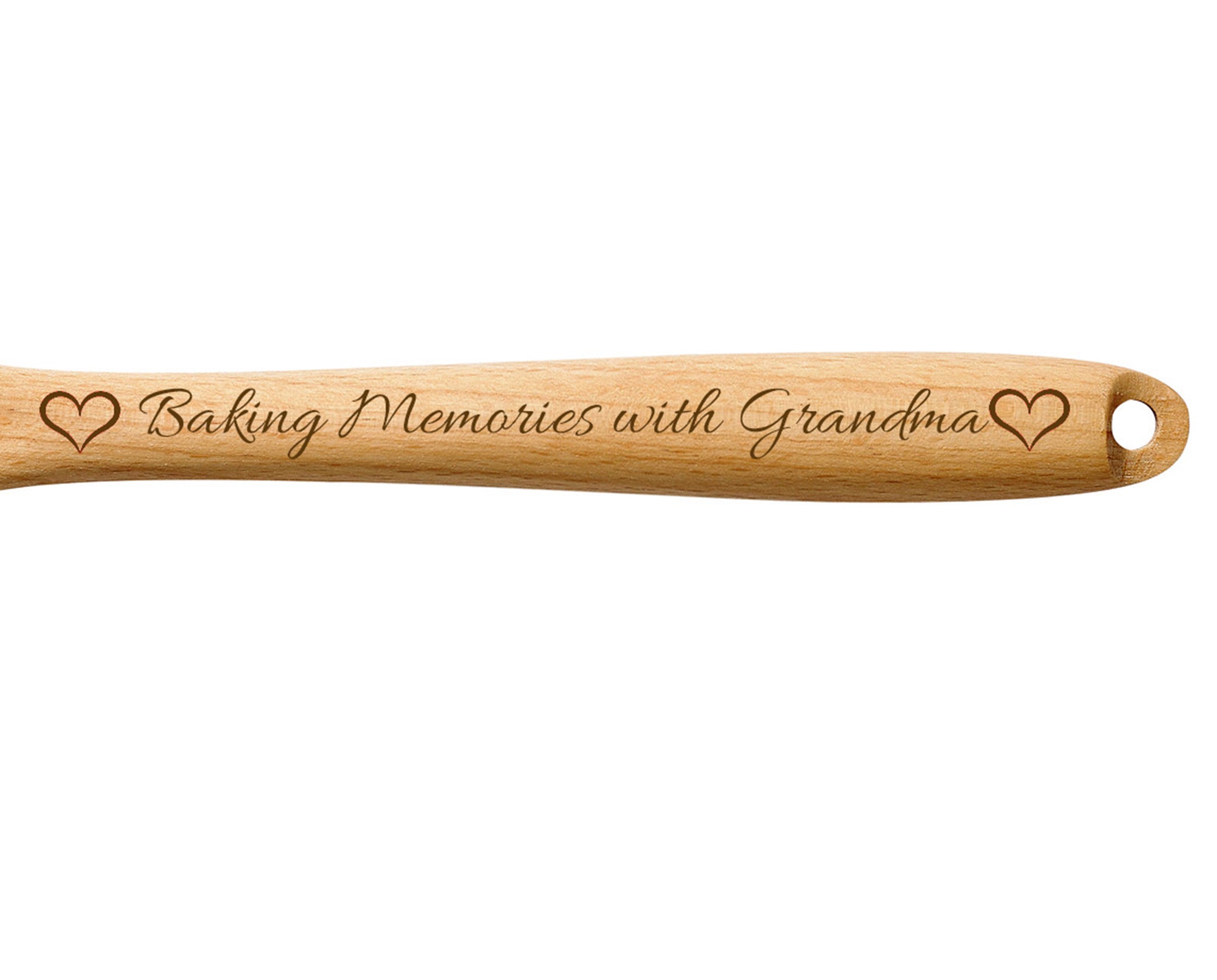 High-quality personalised wooden spoon for stirring and baking