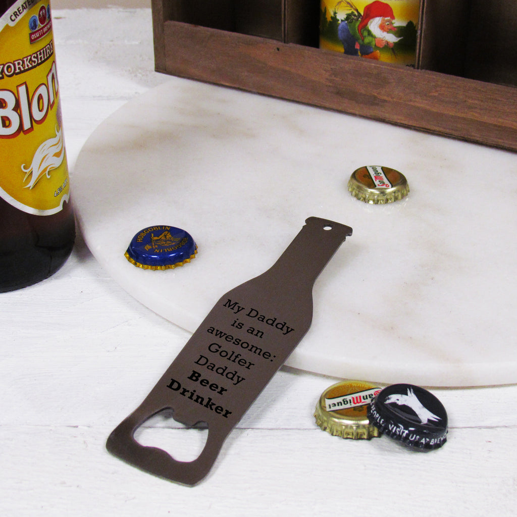 Custom engraved bottle opener for him