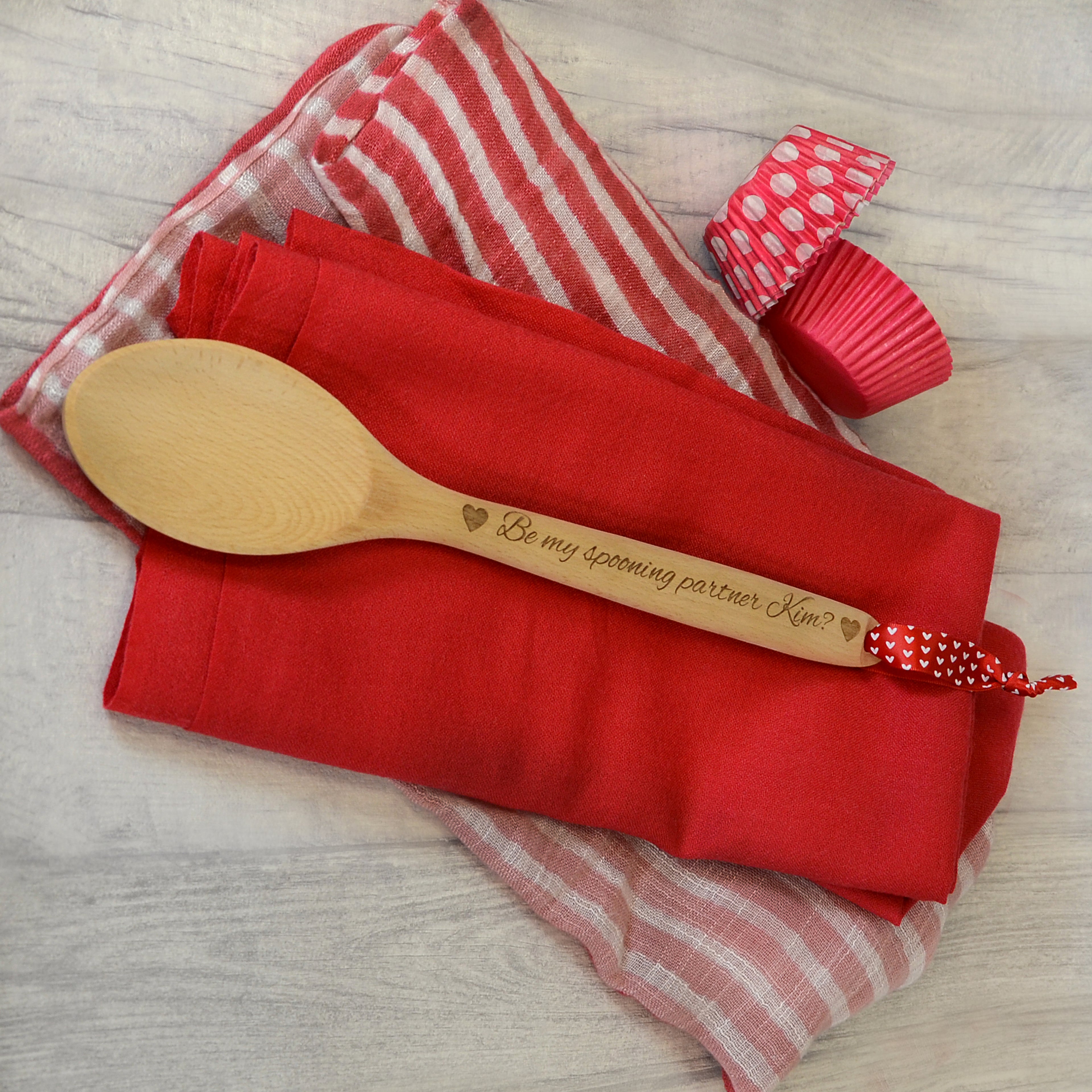 Humorous and functional wooden spoon for cooking