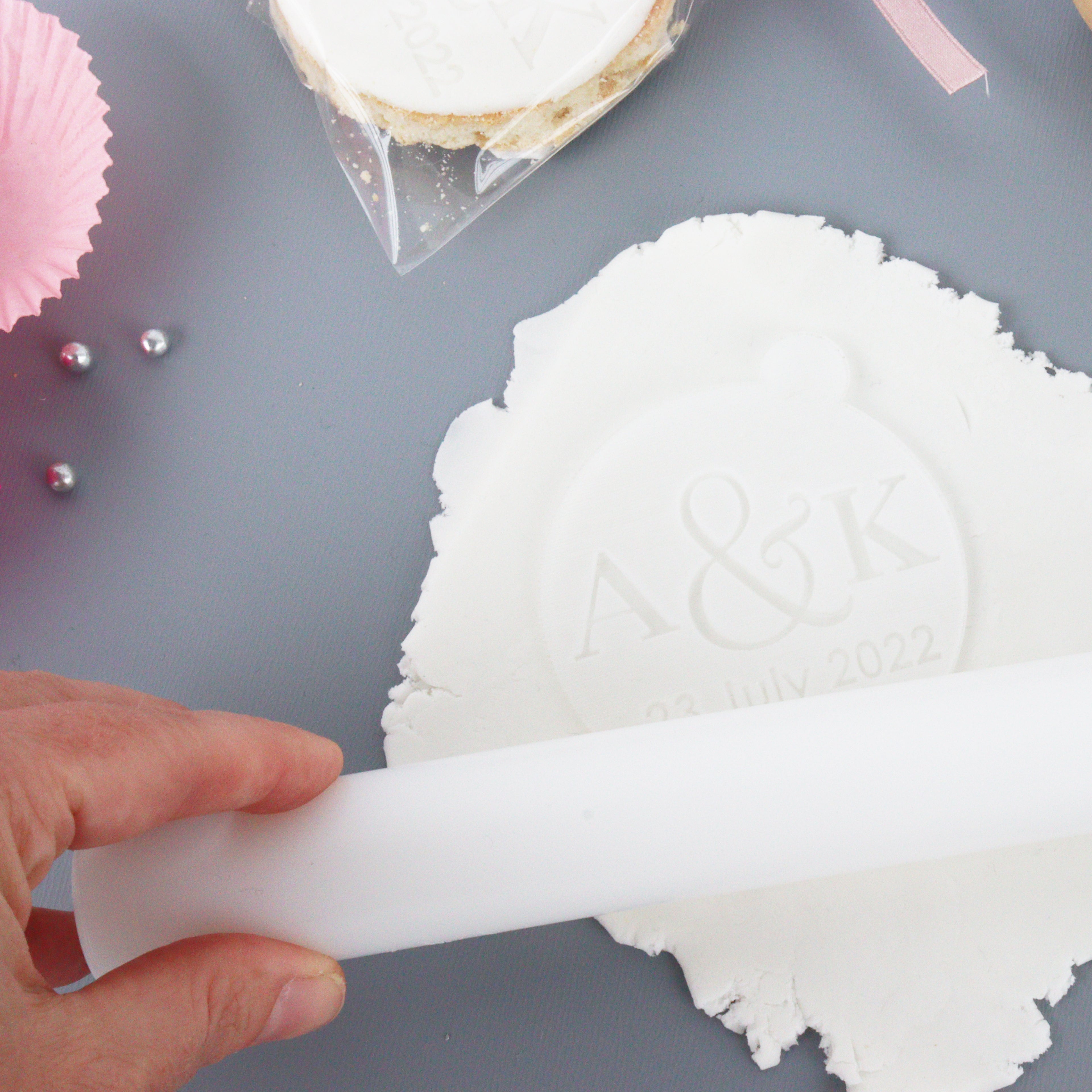 DIY wedding favour biscuit embosser tool