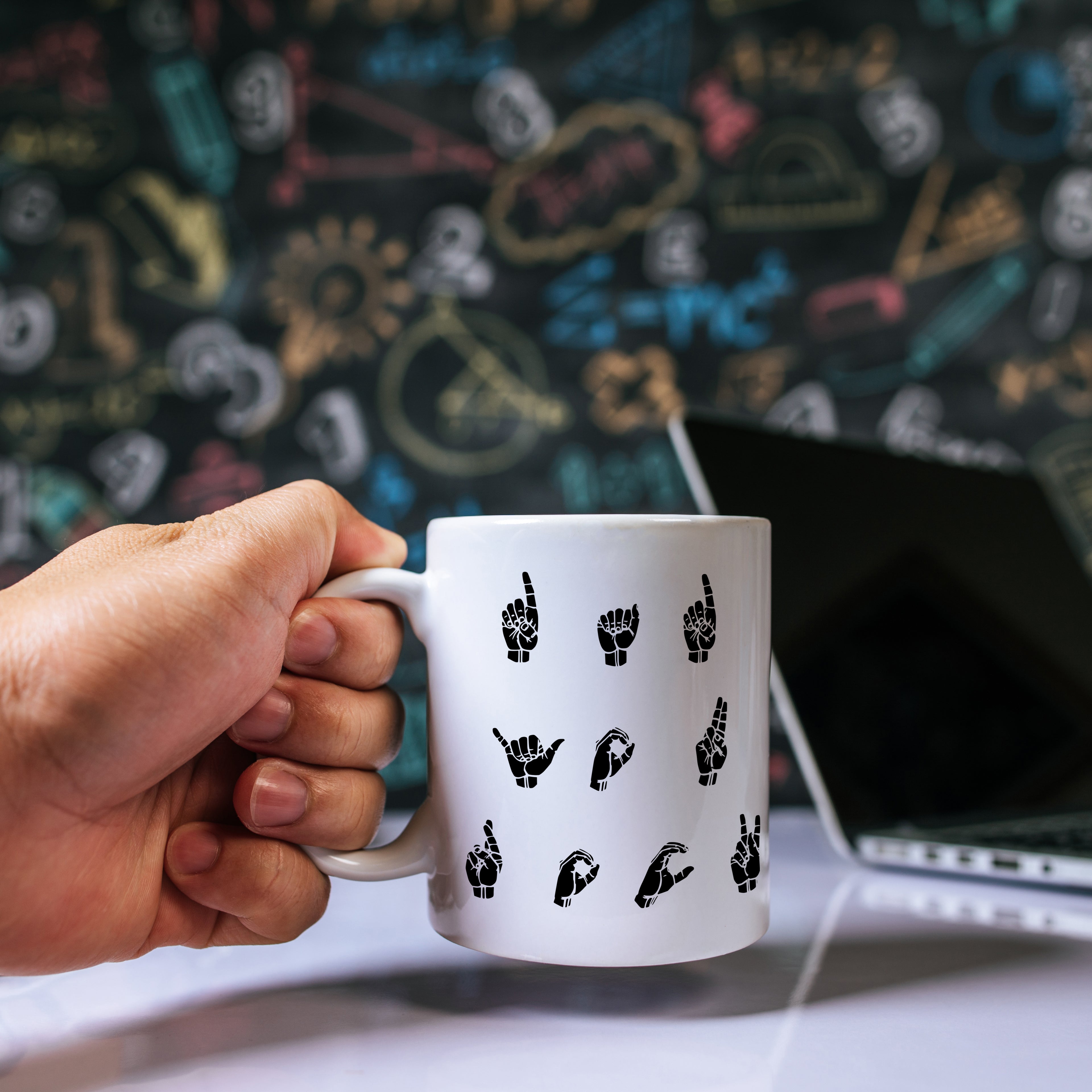 Rock Fingers Father's Day Mug