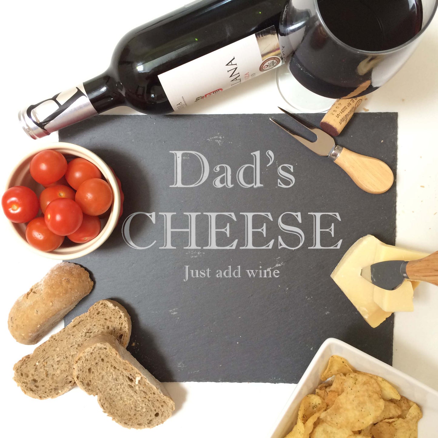 Dad Slate Cheese Board