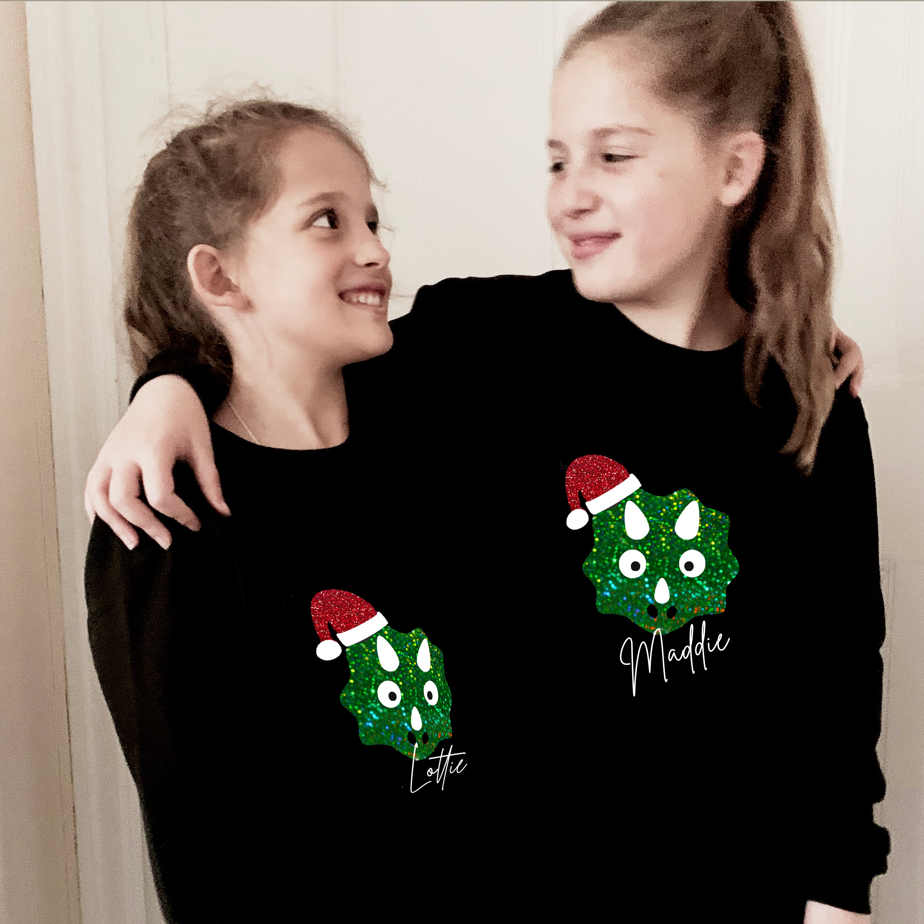 Personalised Children's Dinosaur Christmas Jumper