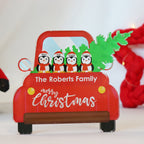 Personalised Christmas Family Ornament - Penguins