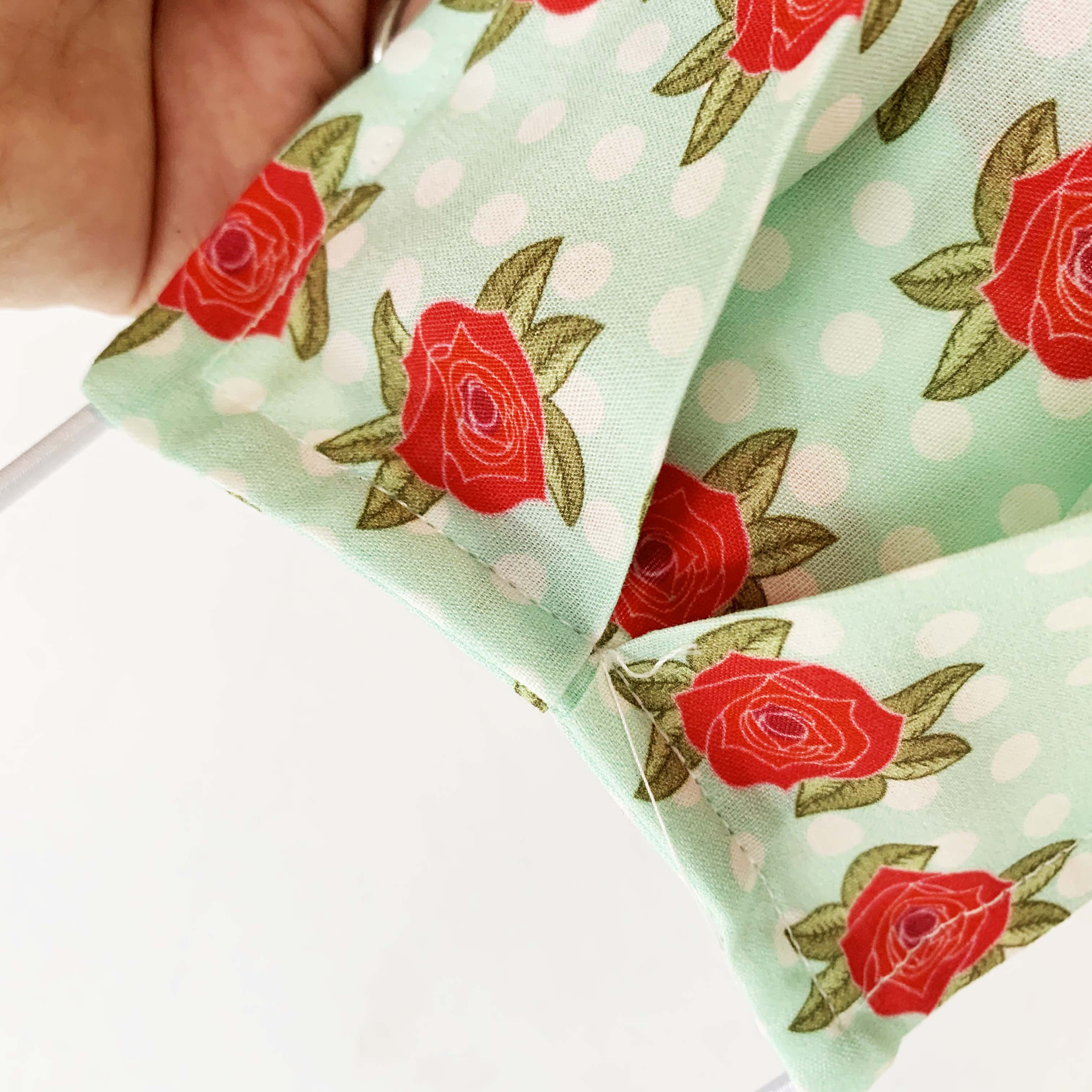 Floral Cotton Facemask With Nose Wire And Filter Pocket