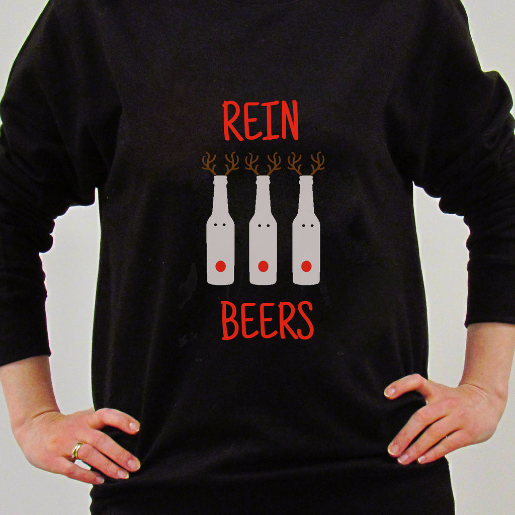 Soft black unisex holiday jumper for men and women