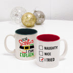 Funny Christmas coffee or hot chocolate mug