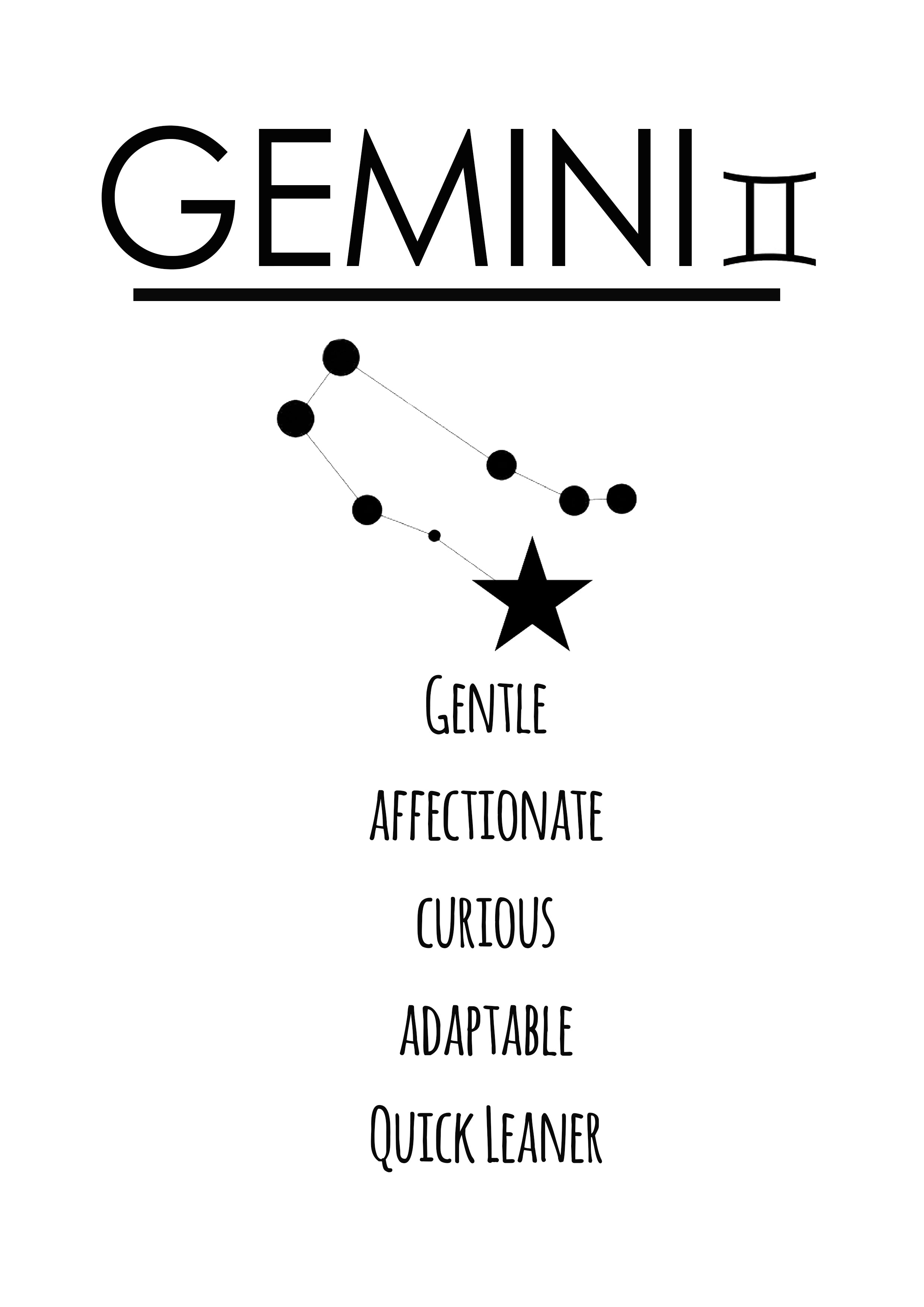 Horoscope Monochrome Print