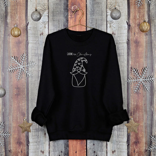 Funny gnome Christmas jumper with a hand drawn gonk design