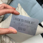 Personalised I Love You Metal Wallet Card