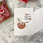 I Love To Hang With You Funny Valentine's Card