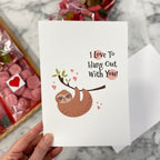 I Love To Hang With You Funny Valentine's Card