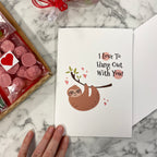 I Love To Hang With You Funny Valentine's Card