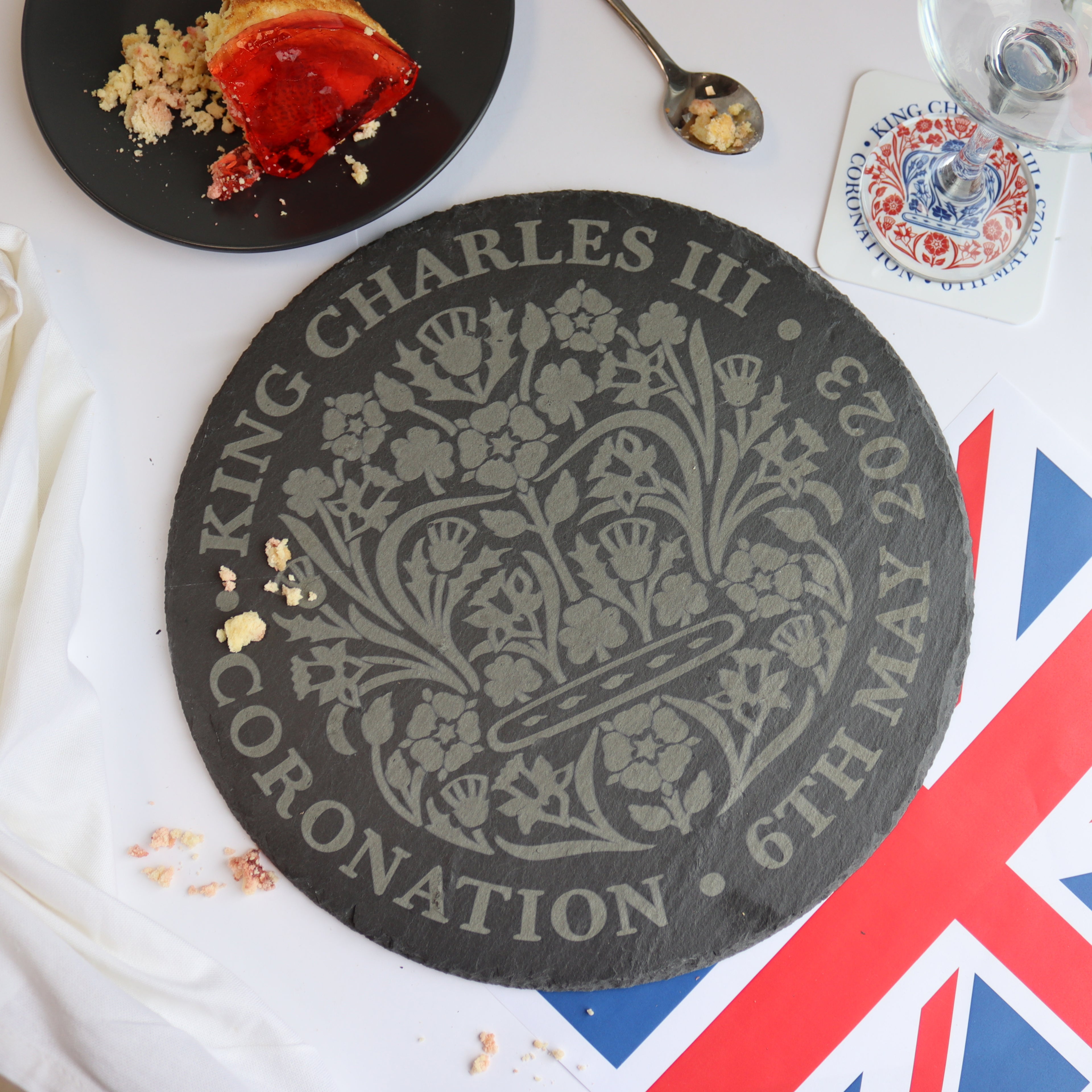 coronation slate cake platter