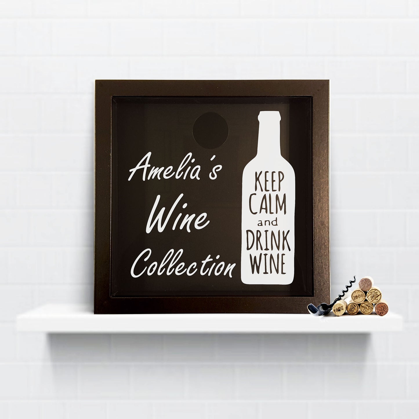 Keep Calm Wine Cork Collection Box
