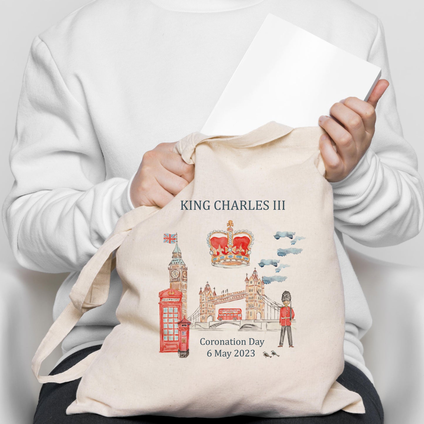 King Charles Coronation Tote Bag