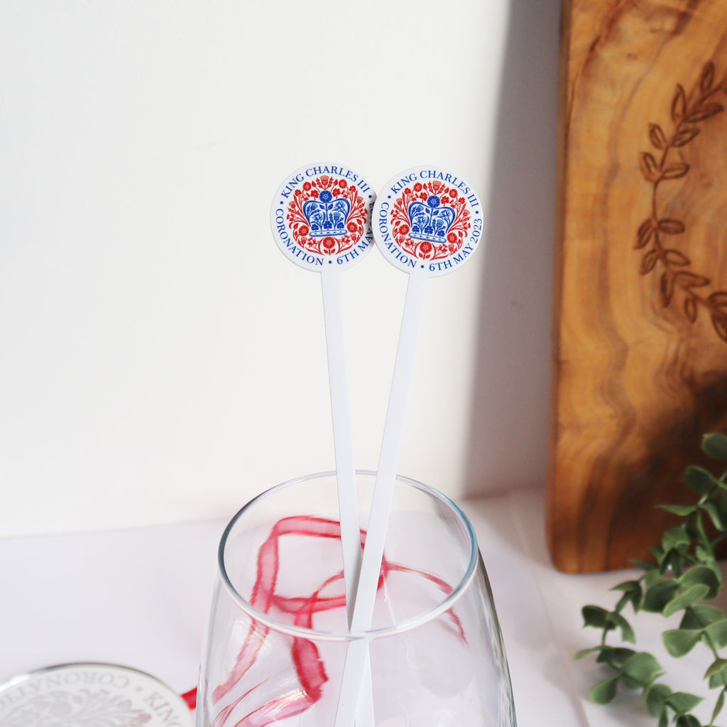 Kings coronation drink stirrers cocktail stirrers for coronation street party coronation King Charles III