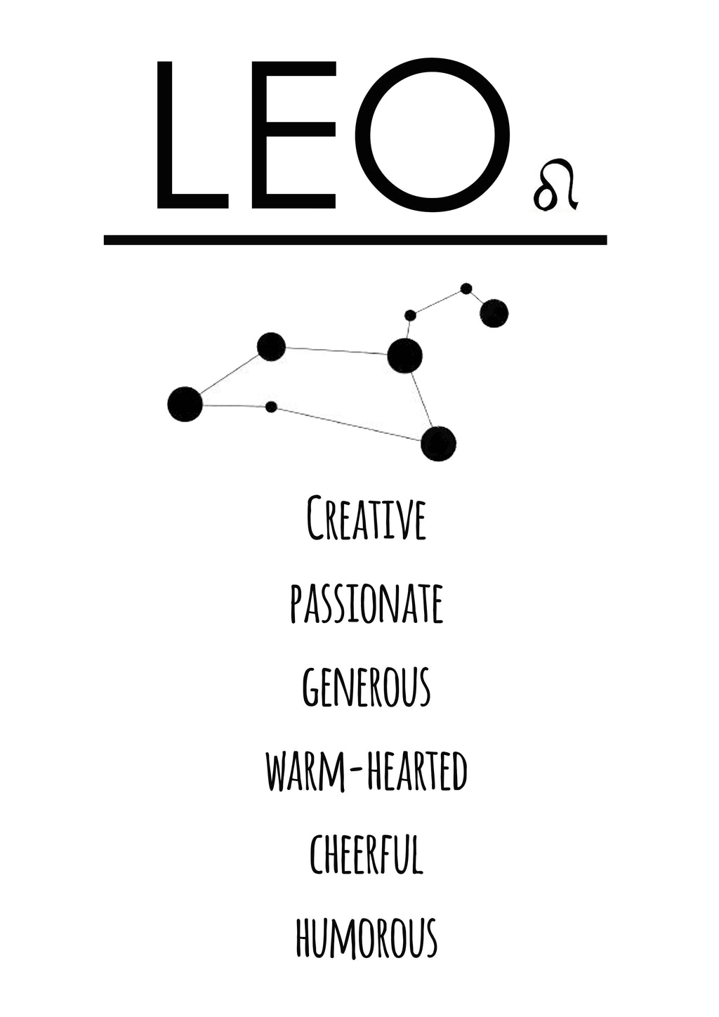 Horoscope Monochrome Print