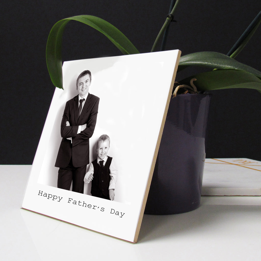 Anniversary gift ceramic photo tile