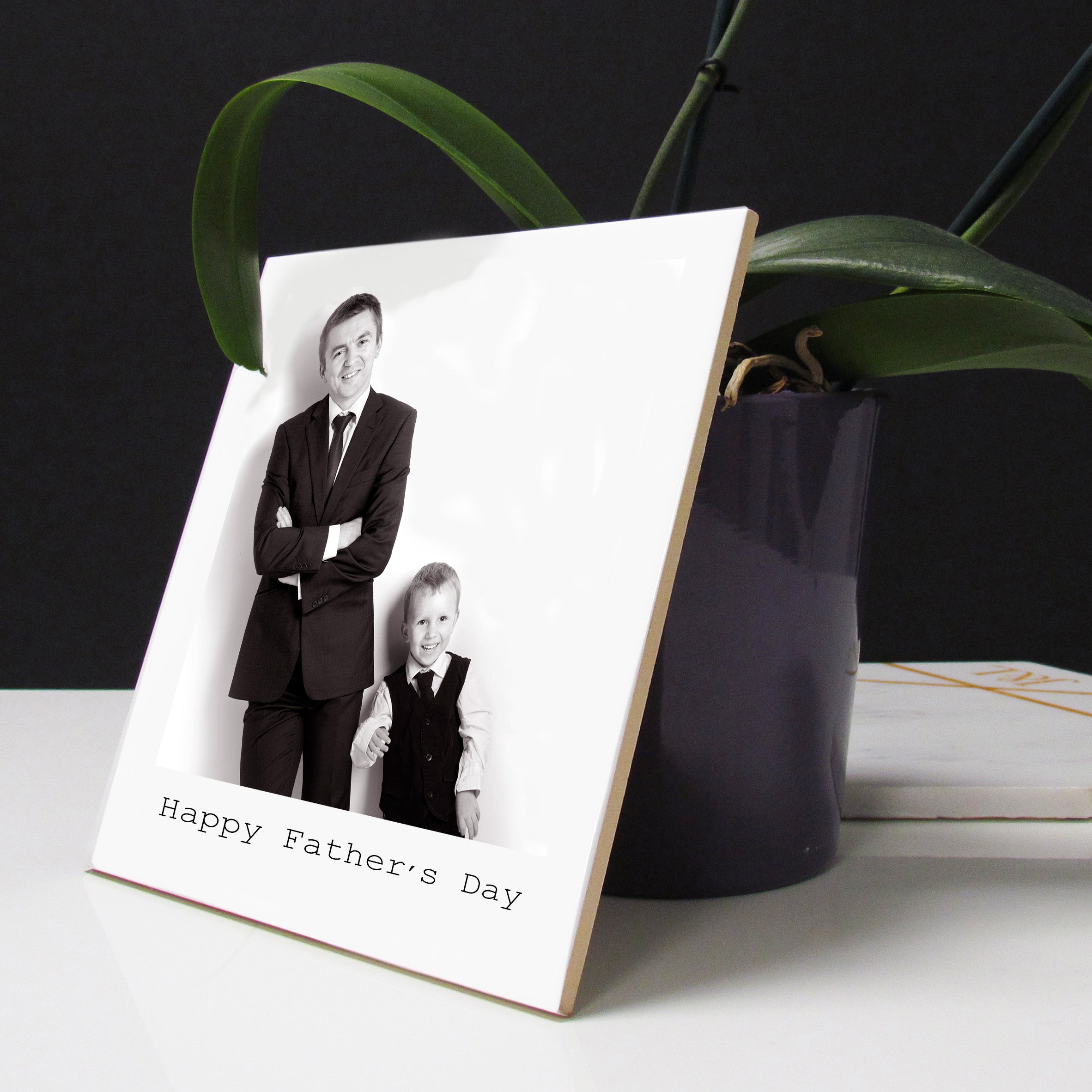 Anniversary gift ceramic photo tile