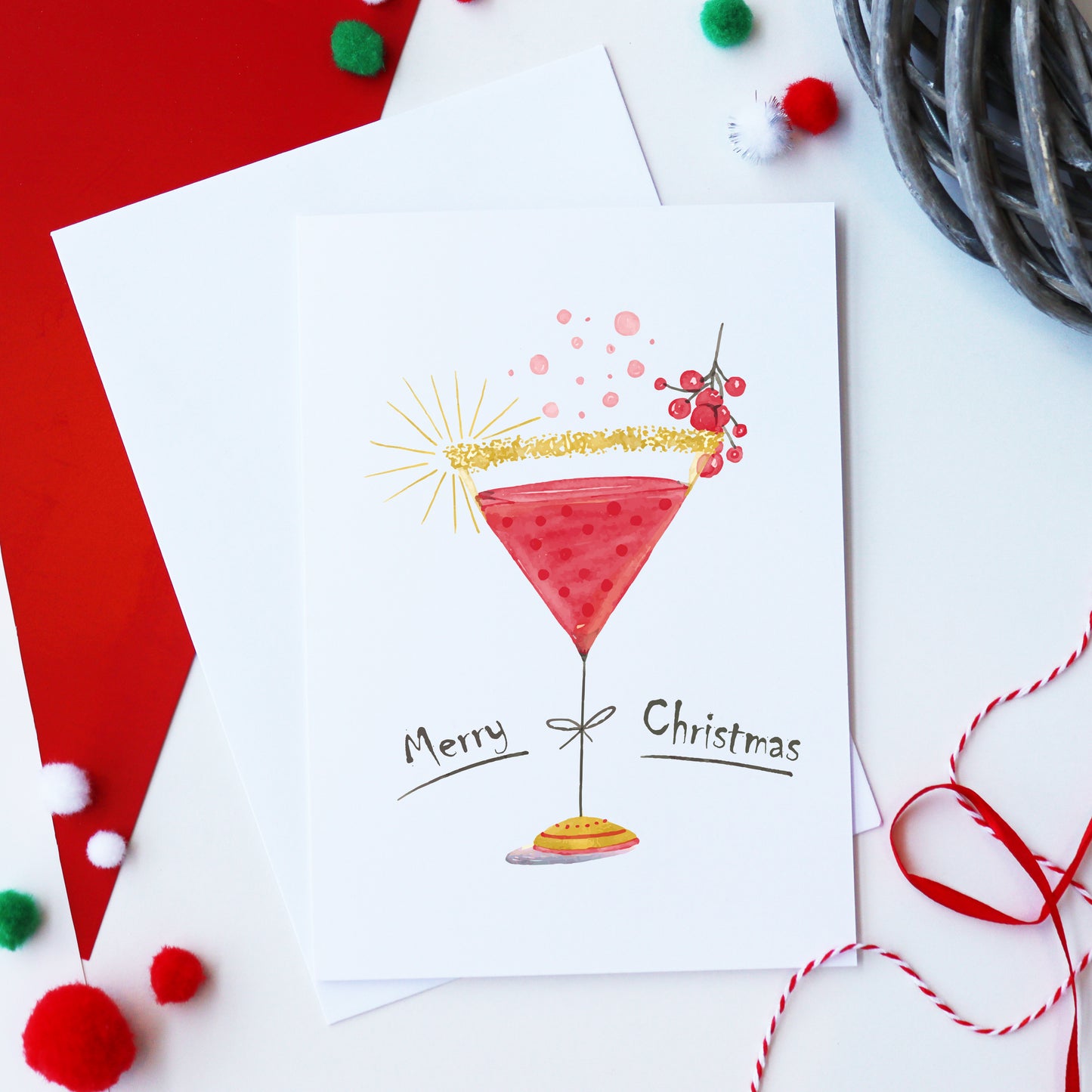 Merry Christmas Cocktail Card