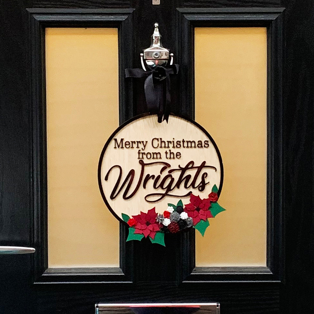 Personalised Family Christmas Sign