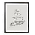 Feather design love print