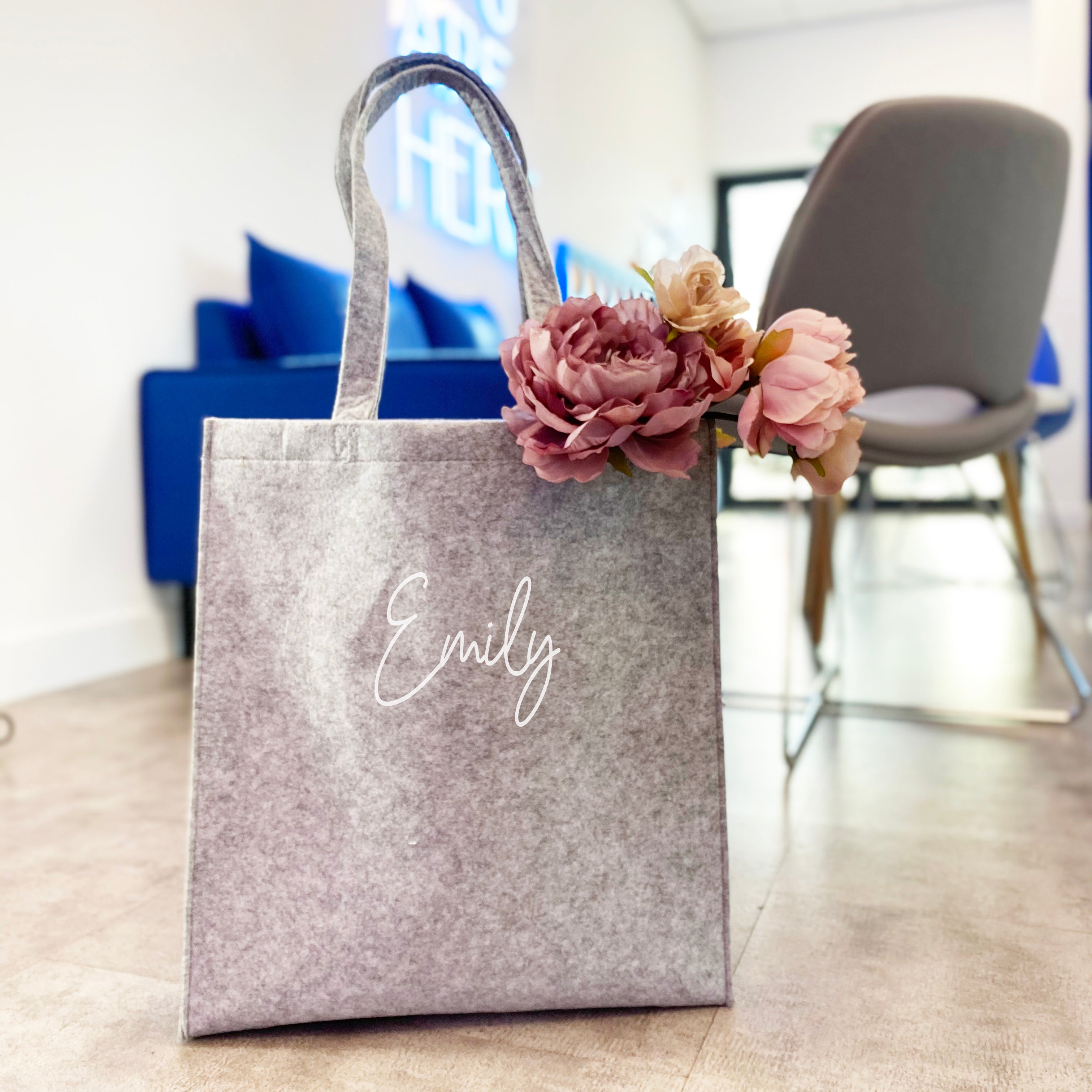 Modern personalised everyday tote bag