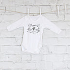 Monochrome Cat Baby Grow