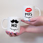Moustache & Lips Wedding Mug Set