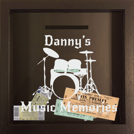 Music ticket memory box with personalised name