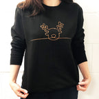 Christmas Jumper Hand Drawn Copper Reindeer