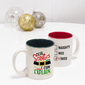 Novelty festive mug with tick box Nice Naughty I Can Explain design