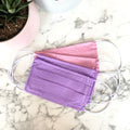 Pack Of Four Lilac And Pink 100% Cotton Face Mask