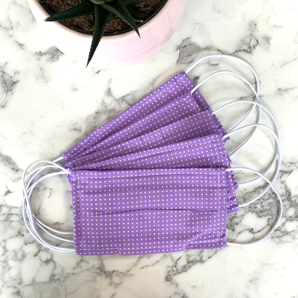 Polka Dot Handmade 100% Cotton Double Layer Face Mask